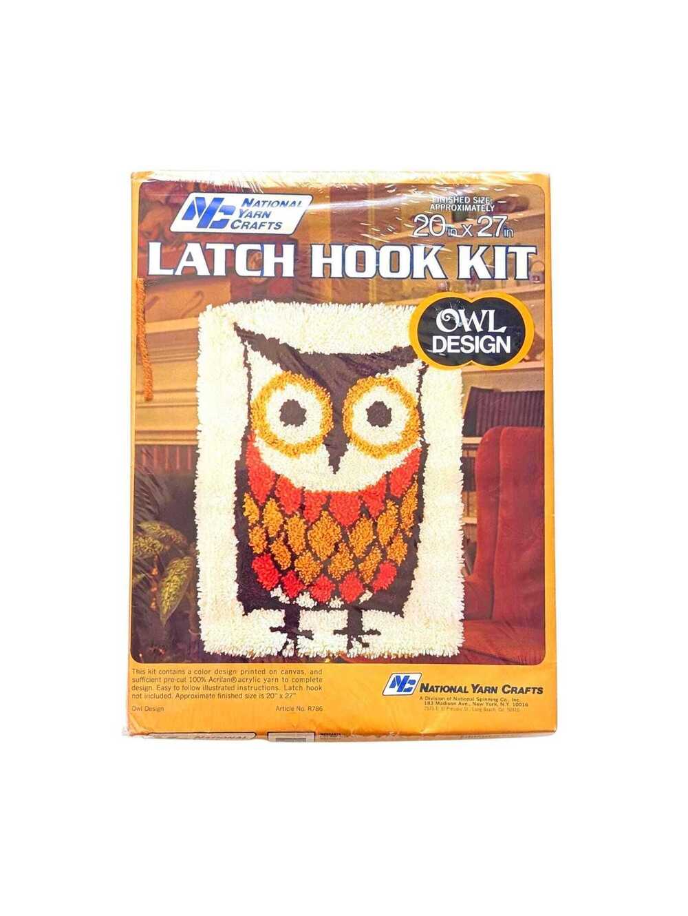 Vintage Owl Latch Hook Kit